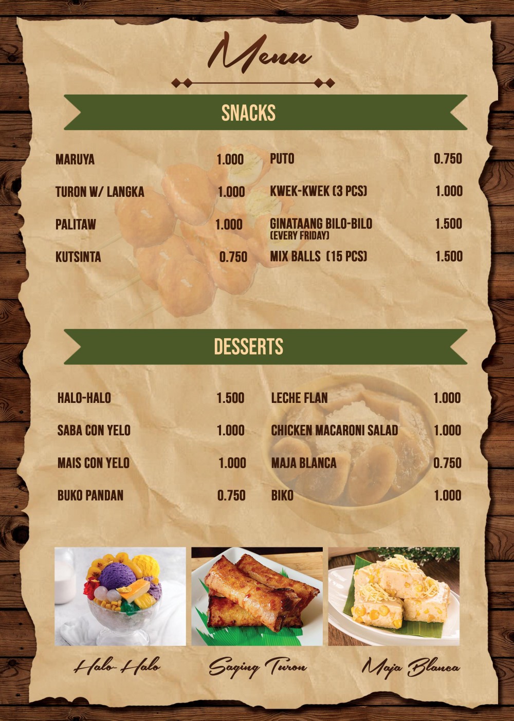 Snacks & Desserts