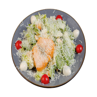 Семга қосылған цезарь салаты /Салат Цезарь со Семгой / Caesar Salad with Salmon