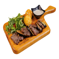 Решти картобымен бұзау еті / Телятина с картофелем решти / Veal with potatoes