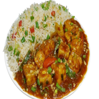 Veg Paneer Chilli Rice with Gravy