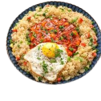 Chicken Chopper Rice with Gravy