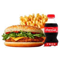 Veg Burger Combo (French Fries + Coke)