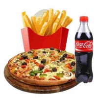 Veg Pizza Combo (French Fries+Coke)