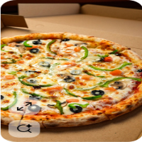 بيتزا فطر مع خضار(كبير)