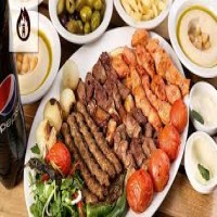 كباب لحم أو دجاج أو مشكل ( مع الرز)