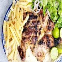 نصف دجاج على الفحم