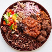 Special Waakye & Salad with Sobolo Drink