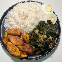 Rice and Kontomire