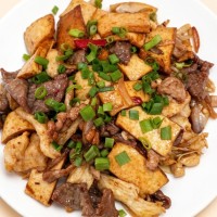 Tofu seco com carne ( boi , porco , frango )