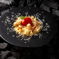 Паста с тигровыми креветками